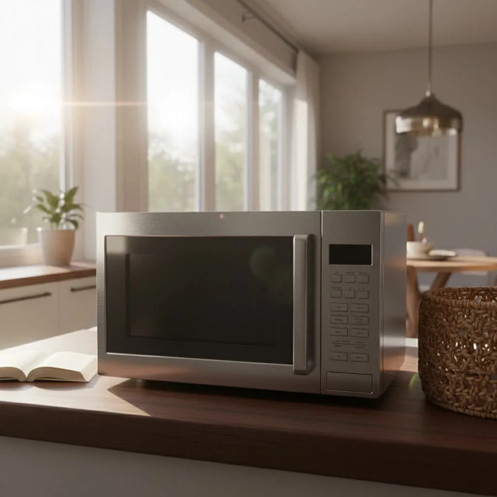 Hamilton Beach microwave oven on a kitchen counter