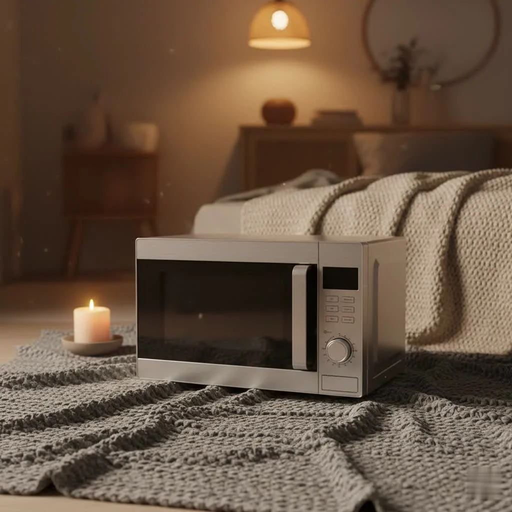 Kenmore countertop microwave oven in a modern kitchen
