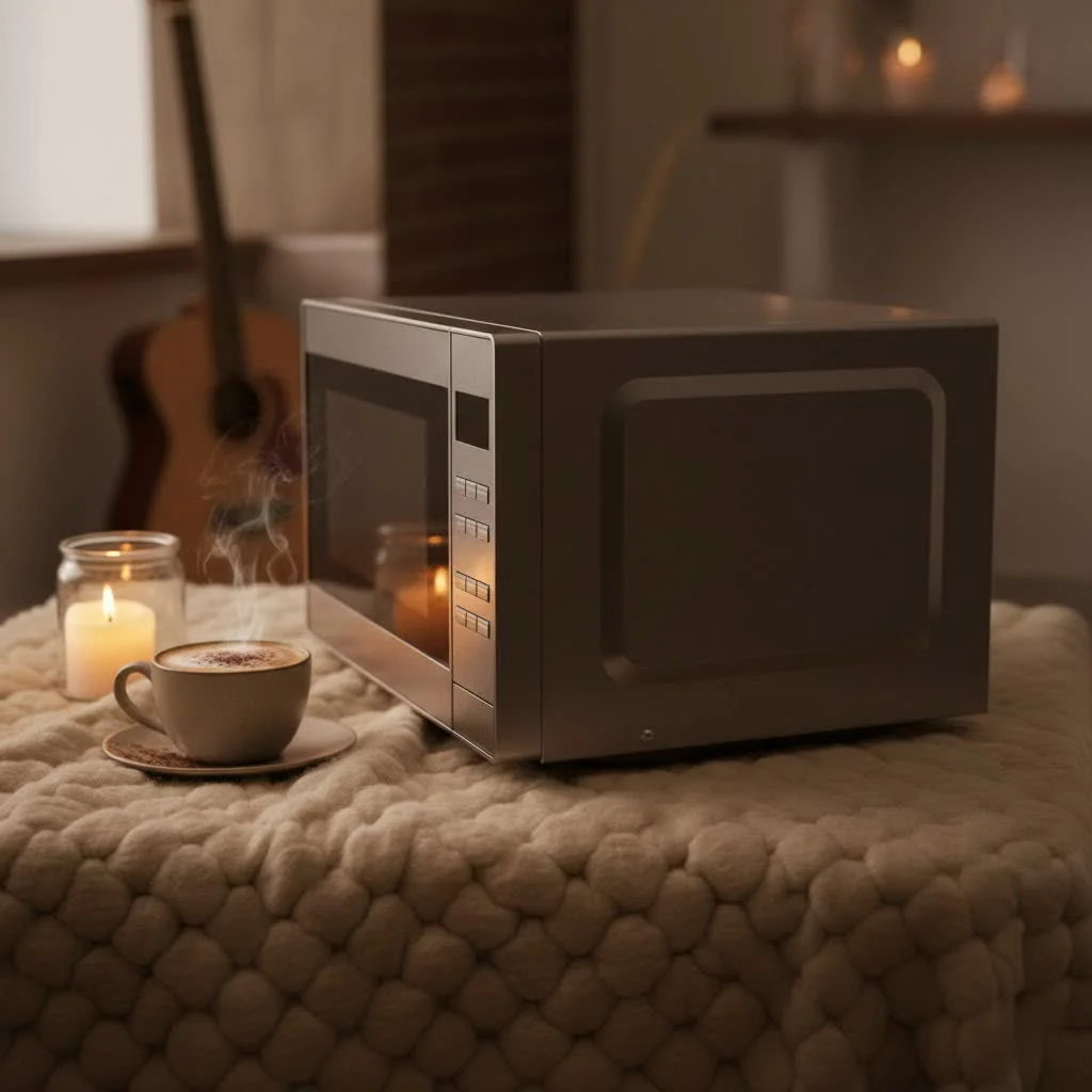 Modern kitchen with a 1200-watt microwave oven