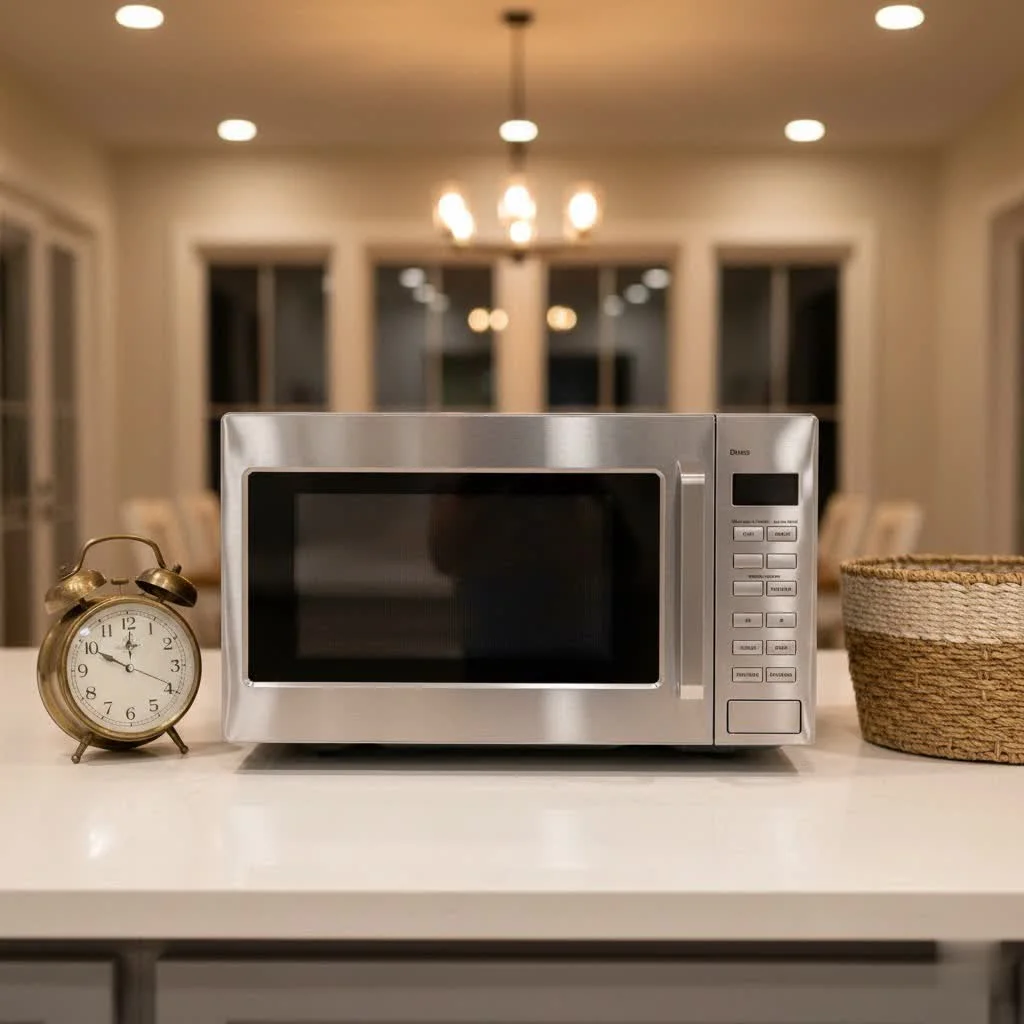 Magic Chef microwave oven in a modern kitchen